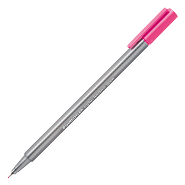 Ручка капиллярная Triplus, трехгранный пластиковый корпус, 0,3 мм, цвет чернил: розовый (неон)