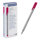 Ручка капиллярная Triplus, трехгранный пластиковый корпус, 0,3 мм, цвет чернил: бордовый