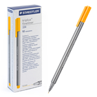 Ручка капиллярная Triplus, трехгранный пластиковый корпус, 0,3 мм, цвет чернил: оранжевый (неон)