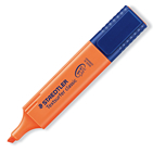 Текстовыделитель флуоресцентный, клиновидный наконечник, 1-5 мм, оранжевый