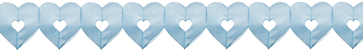 Гирлянда "Сердечки", голубые, 6 м, бумажная, фигурная