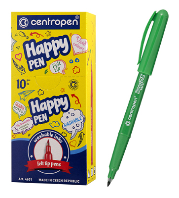 Линер Centropen Happy Pen, 0,7мм, зеленый