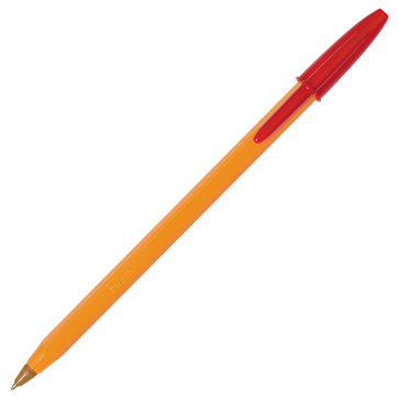 Ручка шариковая Orange, красная, оранжевый корпус