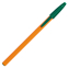 Ручка шариковая Orange, зеленая, оранжевый корпус