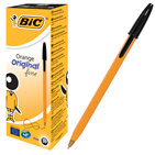 Ручка шариковая Orange, черная, оранжевый корпус