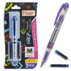 Ручка перьевая INKY, с капсулой, пластик, ассортимент цветов, блистер