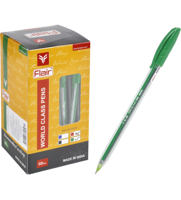 Ручка шариковая Flair NOKI, зеленая