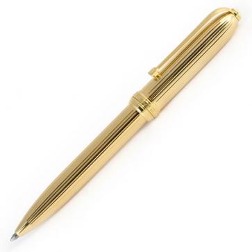 Набор подарочный Rudi Kellner Flair GOLDEN RUSH, шариковая ручка и роллер, корпус золотистый металл, линованный