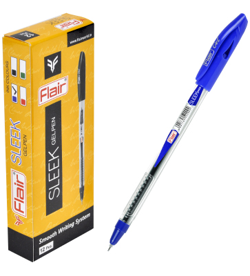 Ручка гелевая Flair SLEEK, синяя, пластик
