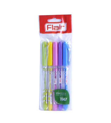 Ручка шариковая Flair Ace, пластик, синяя, 0,7 мм, ассортимент цветов корпуса