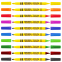 Фломастеры для скетчинга двухсторонние FLAIR CREATIVE смываемые, набор 10 цветов, пластик.уп. Европодвес
