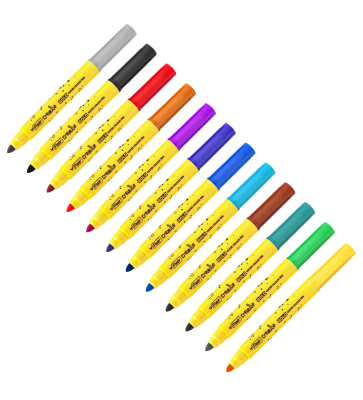 Фломастеры утолщенные FLAIR CREATIVE смываемые, набор 12 цветов, картон, европодвес