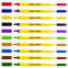 Фломастеры для скетчинга двухсторонние FLAIR CREATIVE смываемые, набор 10 цветов, картон, европодвес