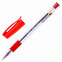 Ручка шариковая ZING, пластик, трехгранный корпус, красная, прорезиненный грип