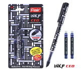 Ручка перьевая Flair INKY CFO, пластиковый корпус, с 2мя капсулами в блистере, цвет чернил: синий