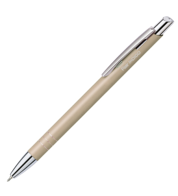 Автоматическая шариковая ручка Indigo, золотой металлический корпус, в футляре, цвет чернил: синий