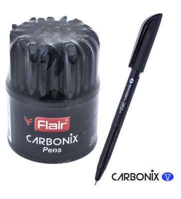 Ручка шариковая CARBONIX V, карбоновый корпус, 0,7мм, цвет чернил: синий