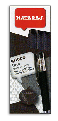 Ручка шариковая GRIPPO Fine, пластик, 0,7мм, черная