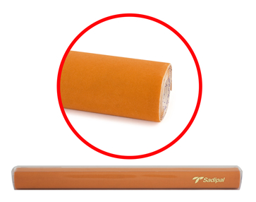 Бумага цветная самоклеящаяся, бархат, 0.45х1 м, цвет: оранжевый
