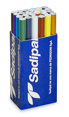 Пленка SADIPAL самоклеющаяся, 100 мкм, 0.5х3м, 24 рулона, по 3 рулона цвета: красный, синий, зелёный, желтый, черный, белый, фиолетовый, коричевый 